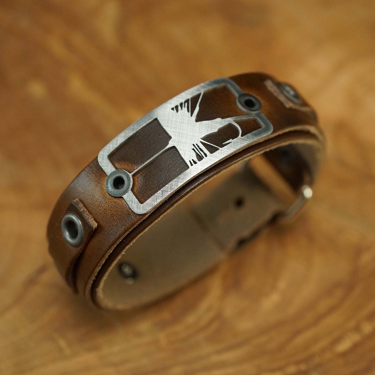 Sight Line Provisions Dry Fly 2.0 Bracelet in Horween Brown
